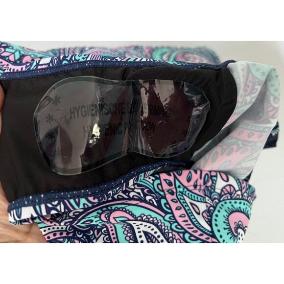 Skirted Geometric Swim dress /Swimsuit Paisley Multicolor Size 14 New - Picture 9 of 16